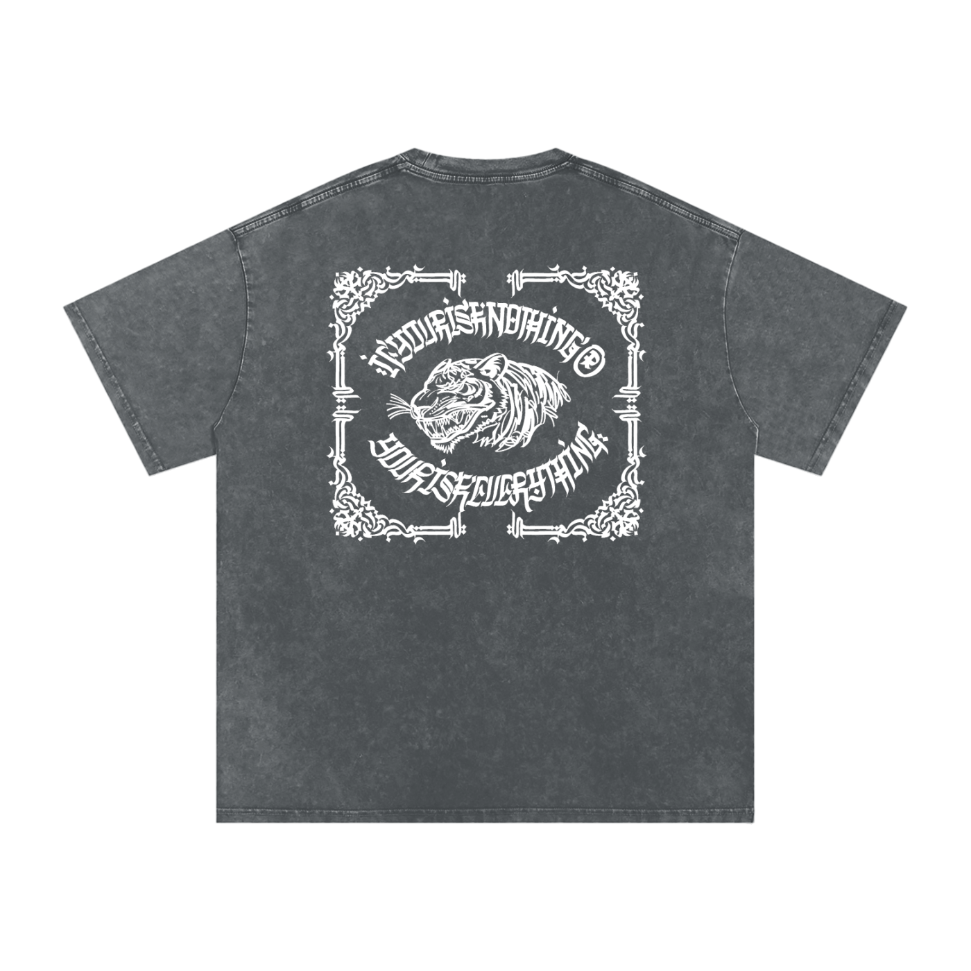 Furēmu - Snow Washed Oversized Cotton T-Shirt