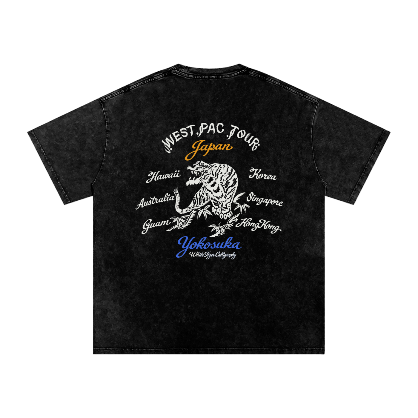 West Pacific Tour - Snow Washed Oversized Cotton T-Shirt