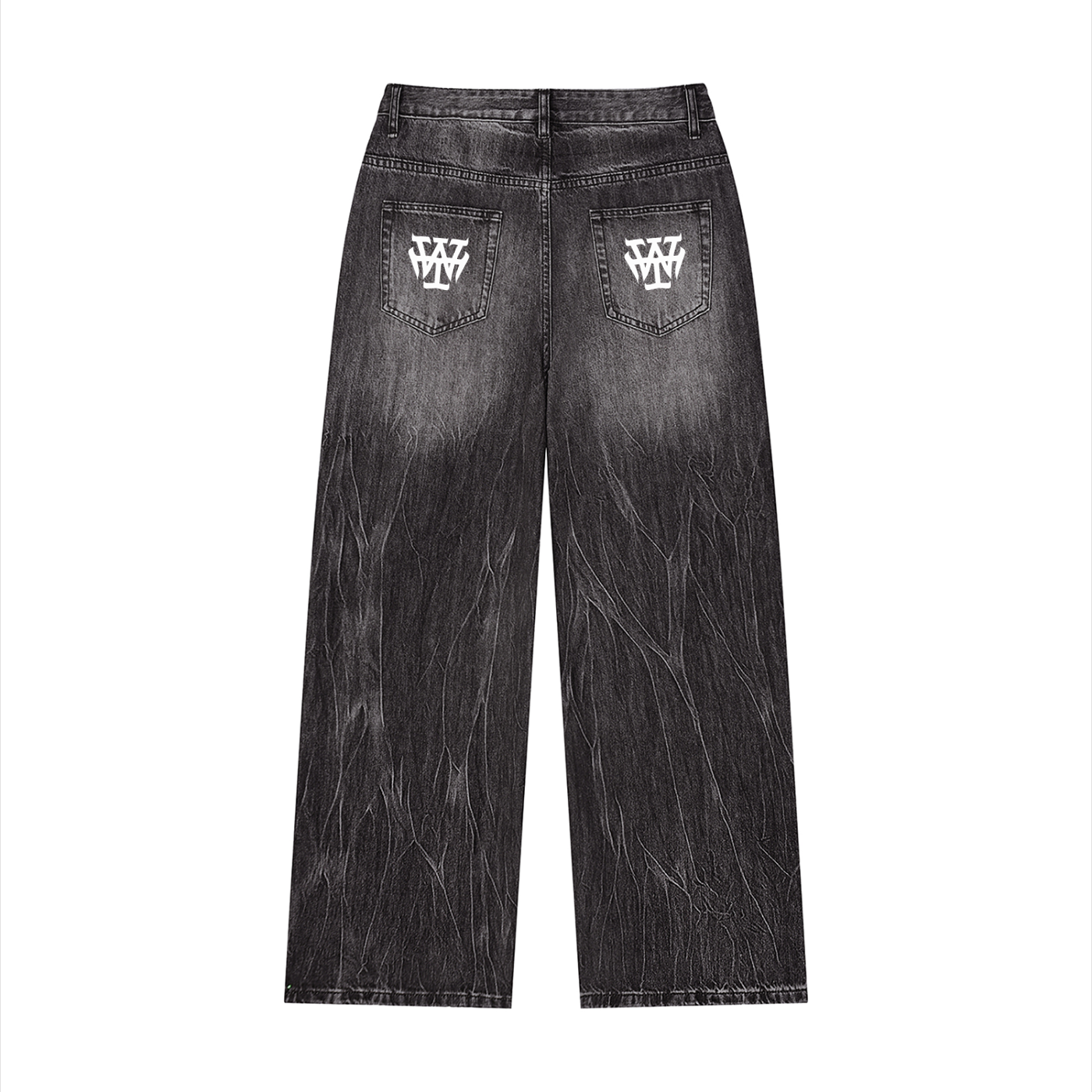 Kage - Men’s Vintage Wash Wide Leg Jeans
