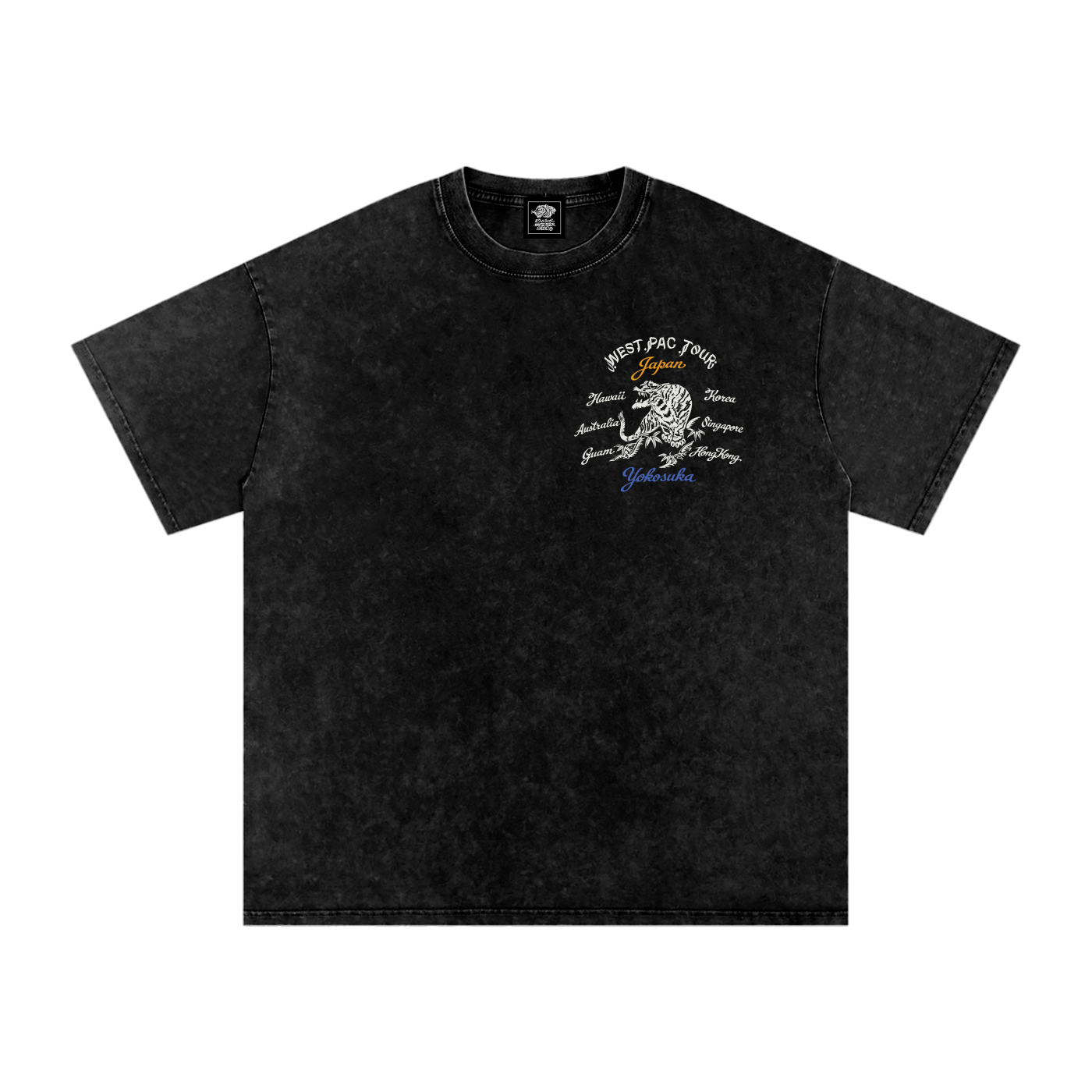 West Pacific Tour - Snow Washed Oversized Cotton T-Shirt