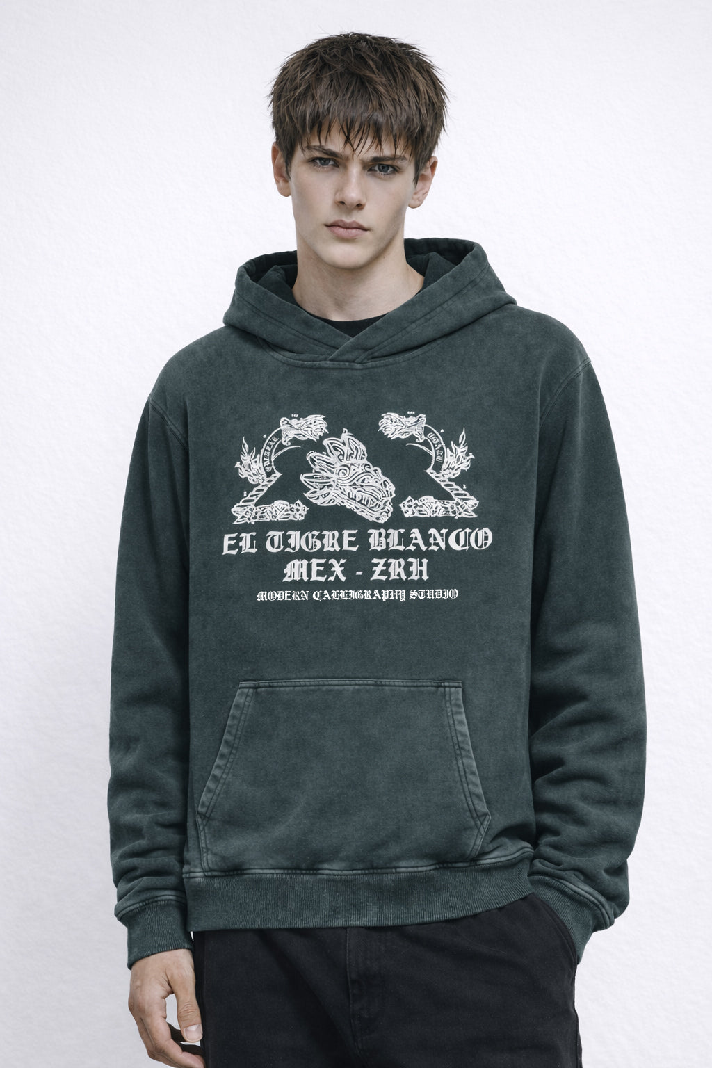 Quetzalcōātl - Unisex Snow Washed Hoodie