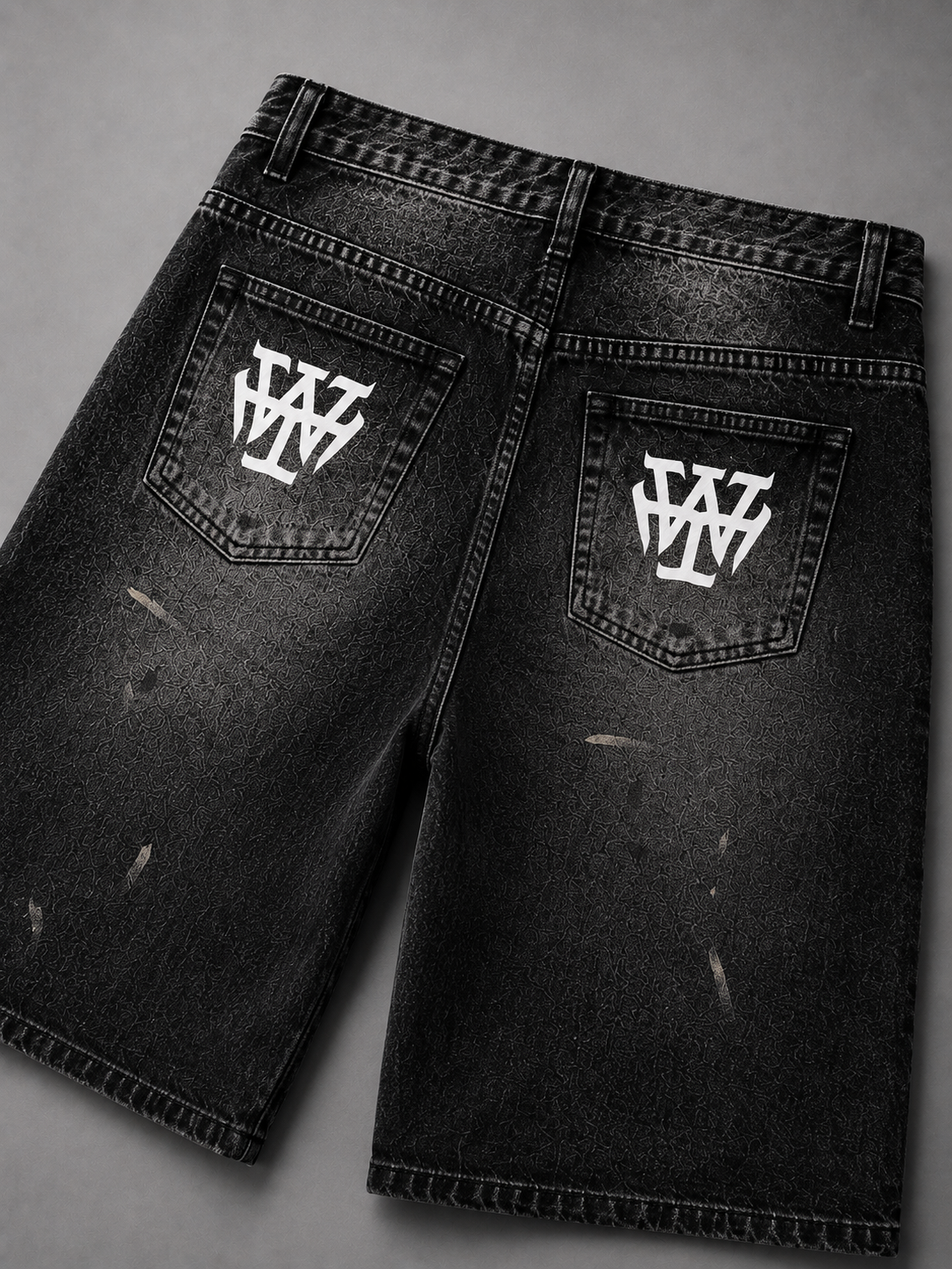 Yoru - Men’s Vintage Wash Wide Leg Denim Shorts