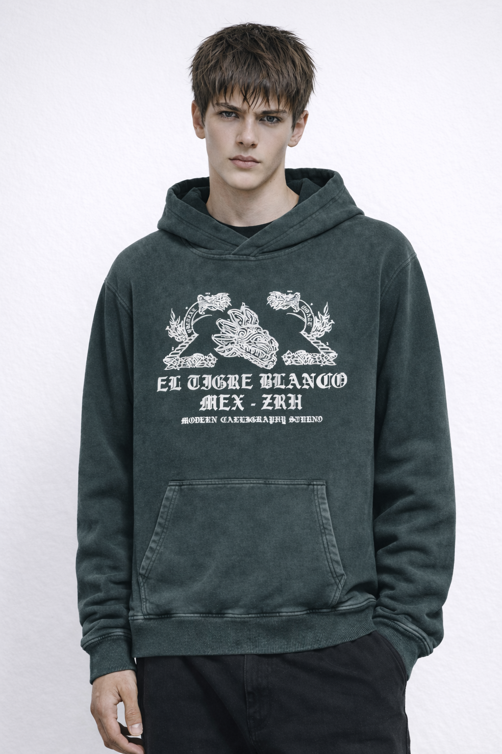 Quetzalcoatl - Unisex Snow Washed Hoodie