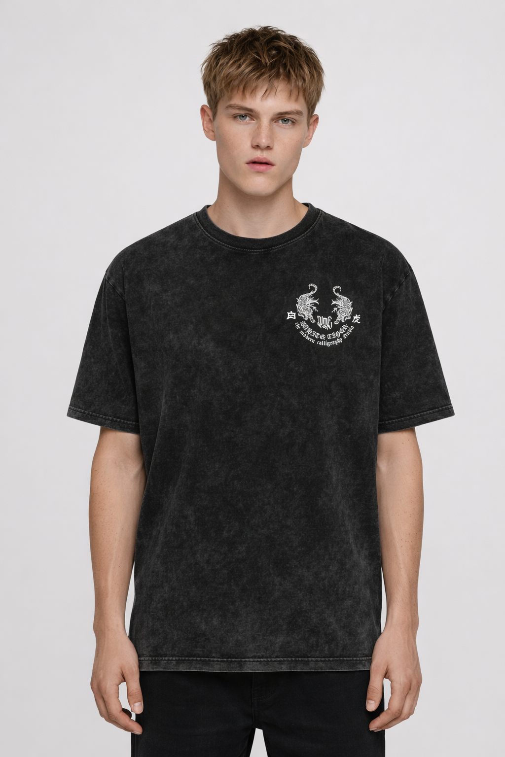 Kōgeki - Snow Washed Oversized Cotton T-Shirt