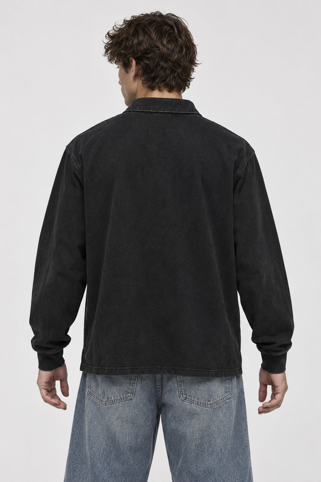 Athletic Club - Unisex Loose Long Sleeve Polo Shirt