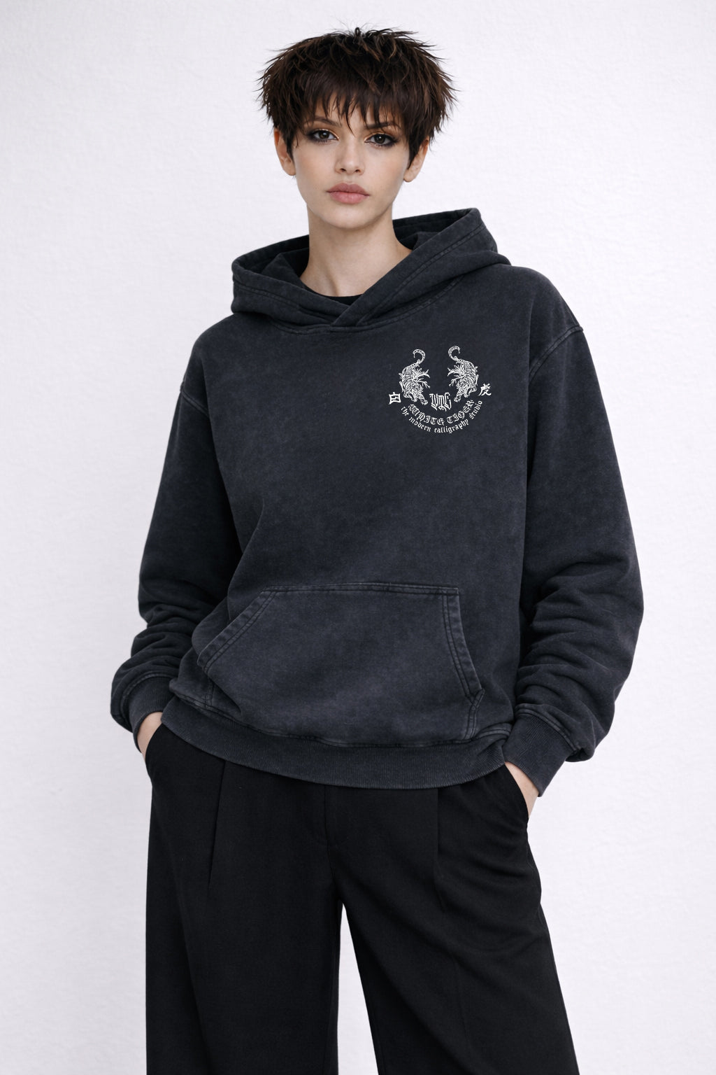 Kōgeki - Unisex Snow Washed Hoodie