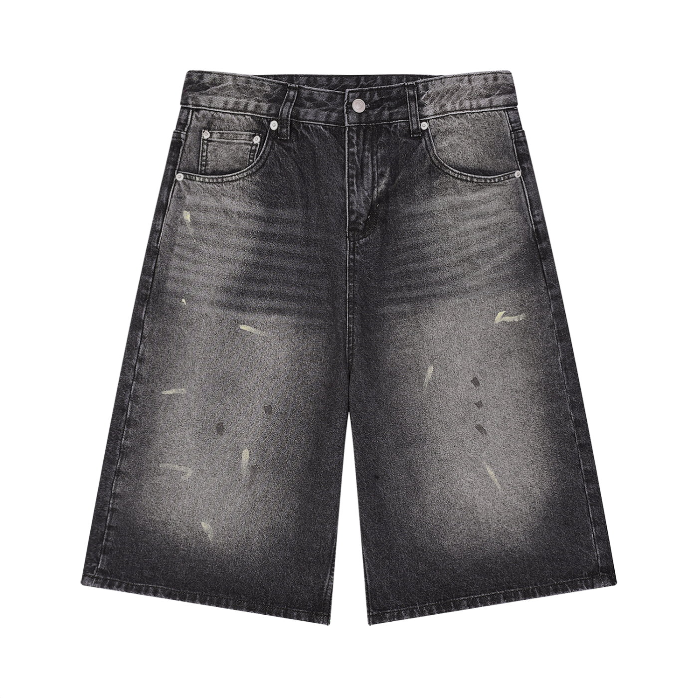 Yoru - Men’s Vintage Wash Wide Leg Denim Shorts