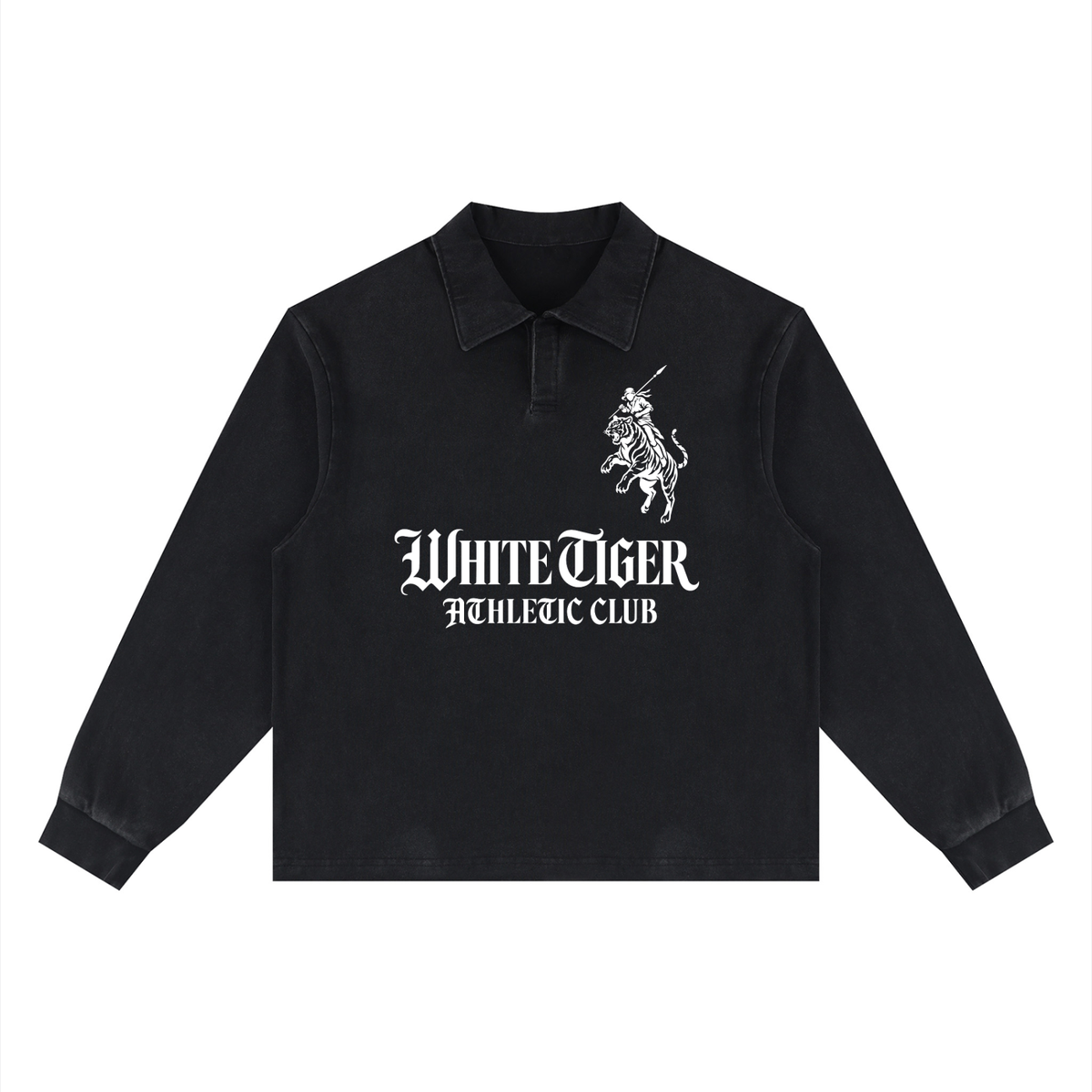 Athletic Club - Unisex Loose Long Sleeve Polo Shirt